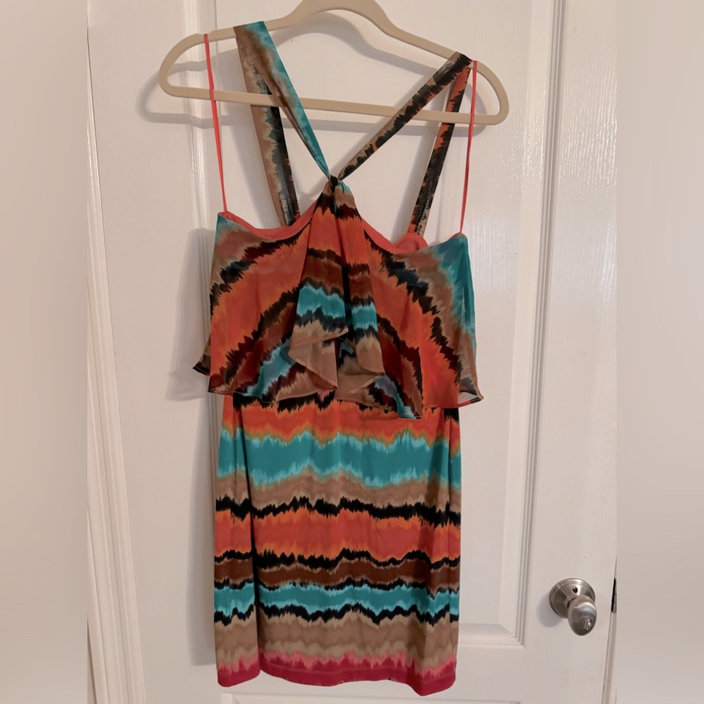 NWT Max and Cleo Multi Color Tie Dye Dress Size Small